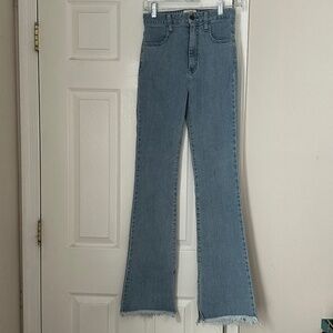 Excellent Show Me Your Mumu Nashville Slim Flare Jeans Size 25 Light High Rise